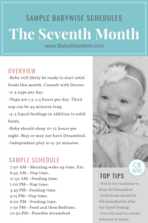 Babywise Sample Schedules: The 7th Month - Babywise Mom