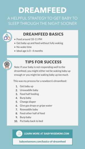 The Basics of a Dreamfeed for Helping Baby Sleep - Babywise Mom