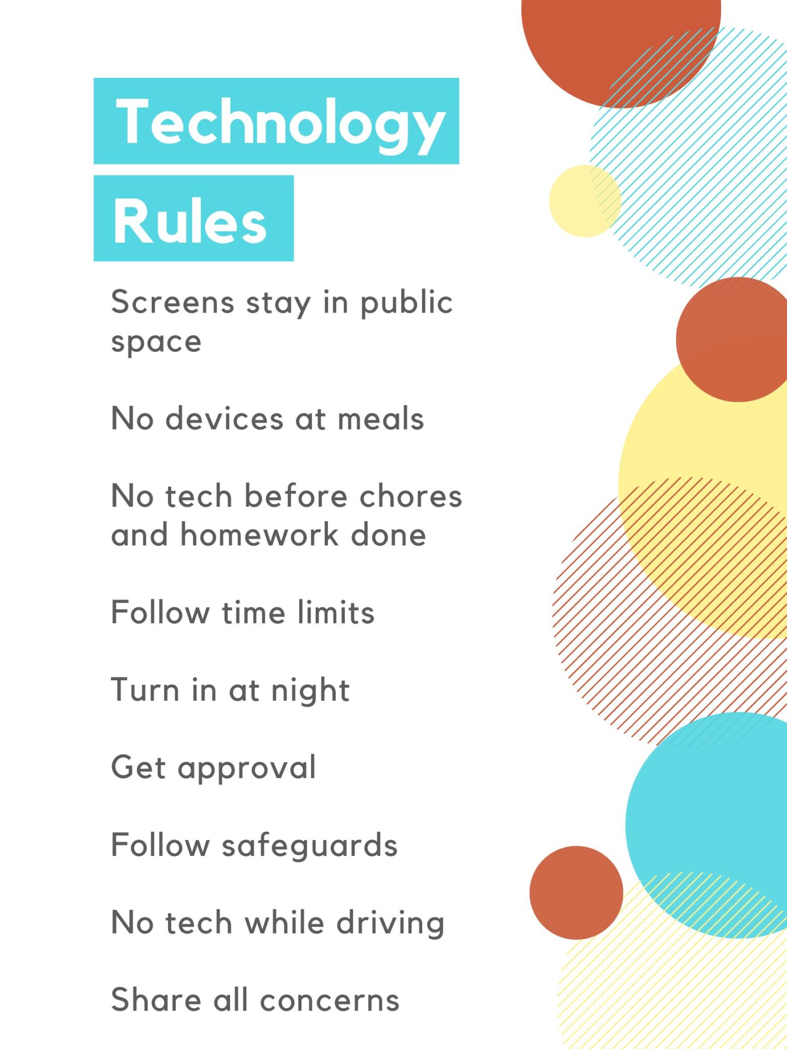 Technology Rules for Teens Babywise Mom