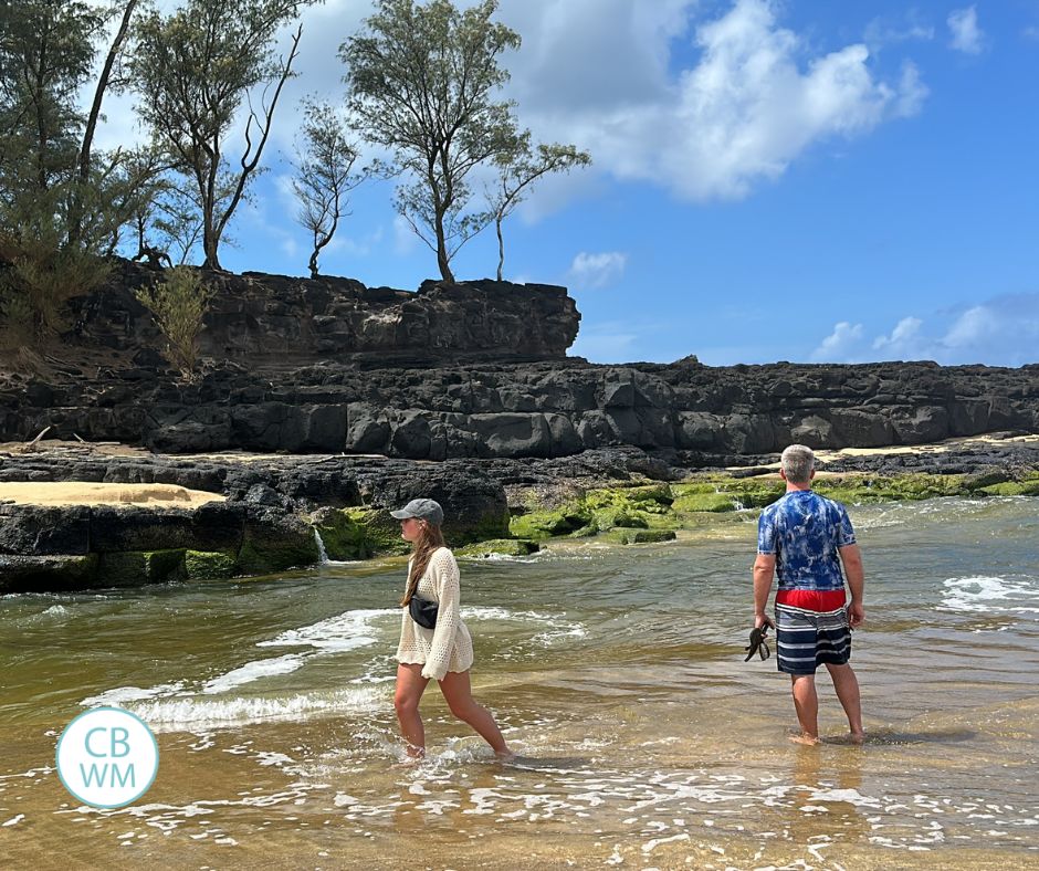 Lumahai Beach where the river meets the ocean