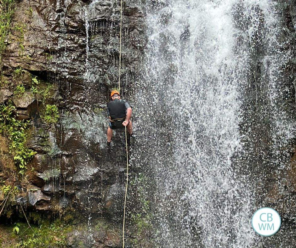 Waterfall rapelling